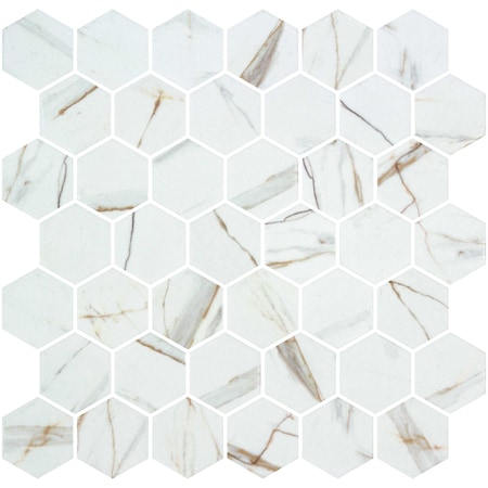 Andova Tiles ANDOVA TILES Sculpt 2" x 2" Glass Honeycomb Mosaic Wall & Floor Tile ANDSCU548